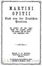 Buch von der Deutschen Poeterey by Martin Opitz