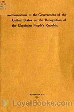 Memorandum to the Government of the United States on the Recognition of the Ukrainian People's Republic by Julian Batchinsky